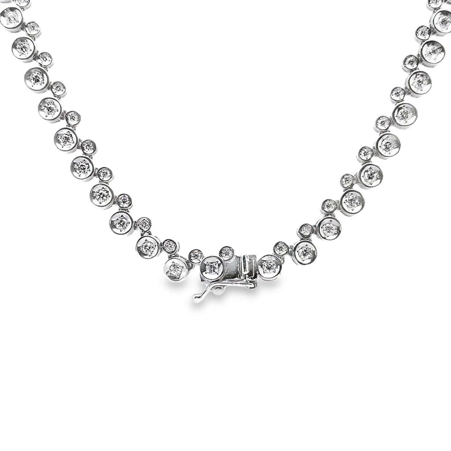 3.00ct Natural White Diamonds set with 18K White Gold Necklace - SALE