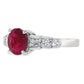 1.09ct NATURAL BURMA RUBY accented by 0.50ct NATURAL DIAMONDS set with Platinum Ring - SALE