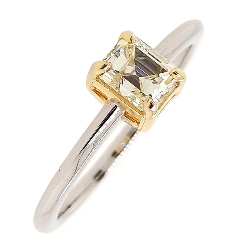 0.61ct Natural Fancy Diamond set with 14K Yellow & White Gold Ring