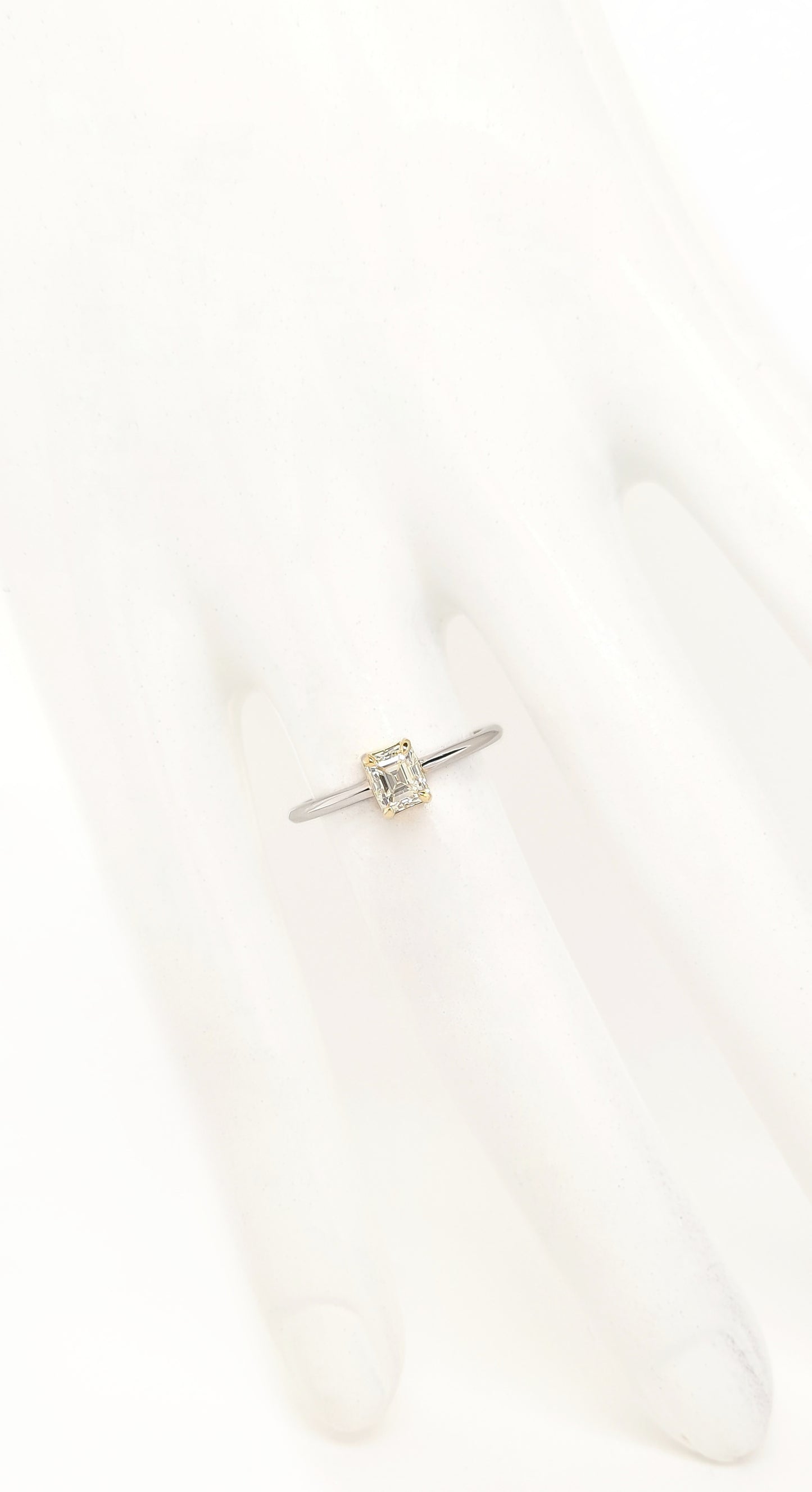 0.61ct Natural Fancy Diamond set with 14K Yellow & White Gold Ring