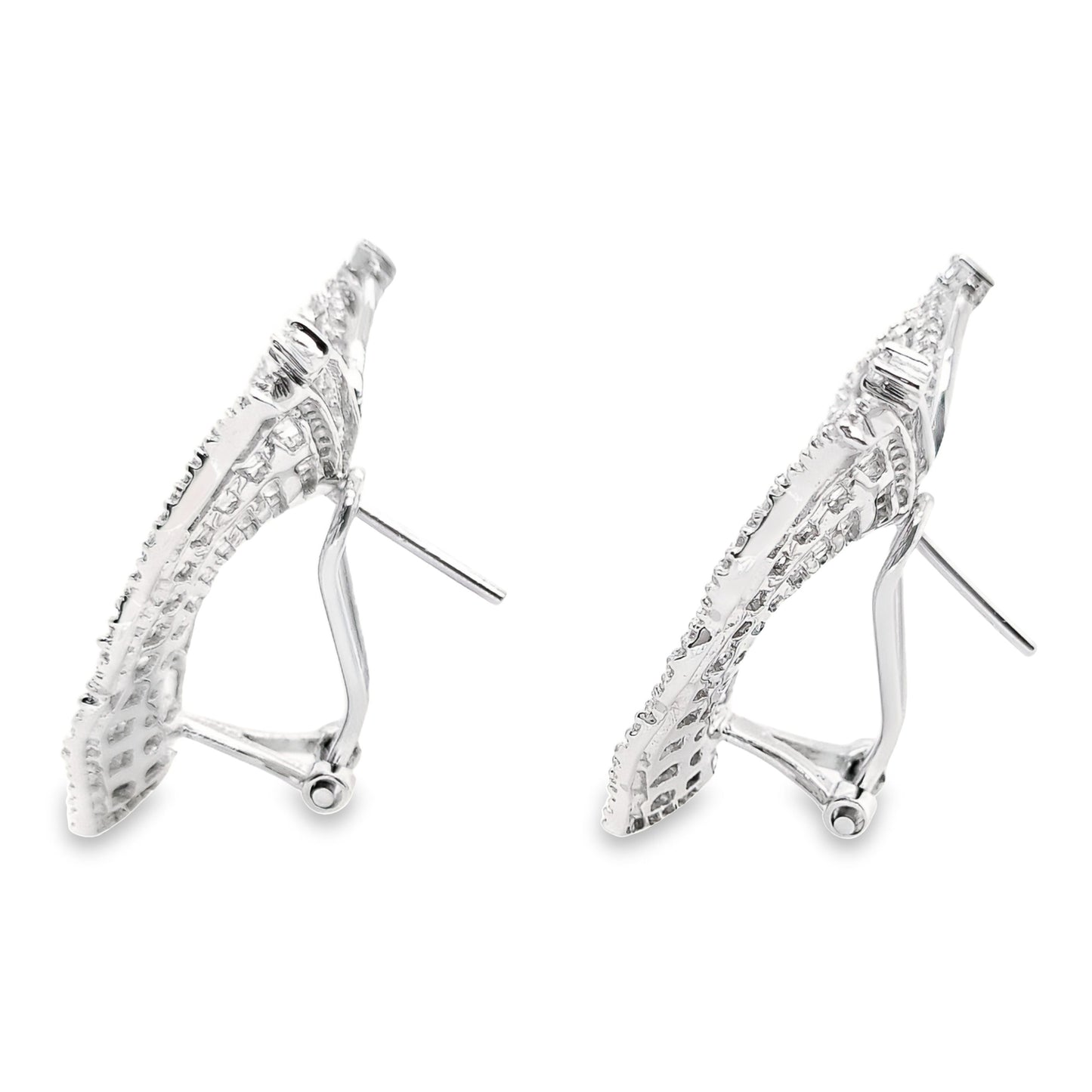 3.00ct Natural Diamonds set with 18K White Gold Butterfly Earrings - SALE