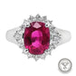 2.13ct NOT-HEATED MOZAMBIQUE RUBY and 0.34ct NATURAL DIAMONDS Ring set in Platinum - SALE
