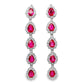1.00ct NATURAL BURMA RUBIES and 0.80ct NATURAL DIAMONDS set with platinum pair of Earrings - SALE