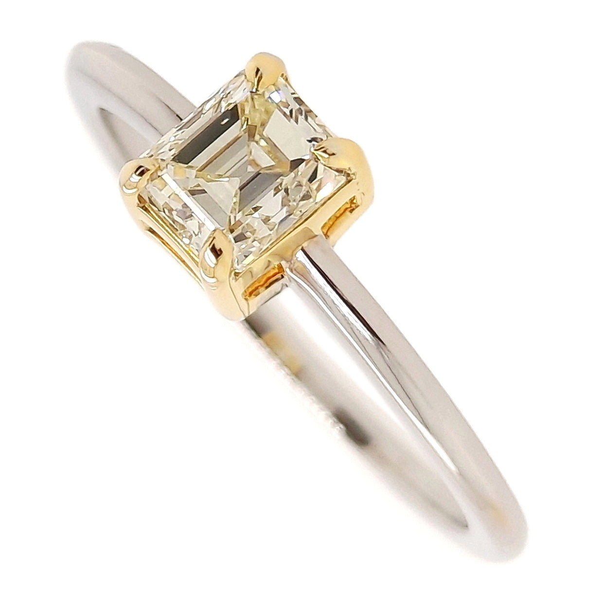 0.61ct Natural Fancy Diamond set with 14K Yellow & White Gold Ring