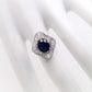 1.94ct NATURAL NOT-TREATED SAPPHIRE and 1.13ct NATURAL DIAMONDS set with Platinum Ring - SALE