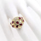 2.92ct NATURAL RUBIES and 1.17ct NATURAL DIAMONDS Ring set with 18K Yellow Gold - SALE