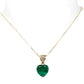 5.62ct FINE NATURAL COLOMBIA EMERALD accented by 0.06ct NATURAL DIAMONDS set in 18K Yellow Gold Necklace