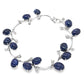 24.23ct NATURAL SAPPHIRES and 1.01ct NATURAL DIAMONDS Bracelet set with 18KT White Gold - SALE