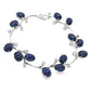 24.23ct NATURAL SAPPHIRES and 1.01ct NATURAL DIAMONDS Bracelet set with 18KT White Gold - SALE