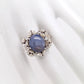 19.82ct NATURAL NOT-HEATED BURMA STAR SAPPHIRE and 4.01ct NATURAL DIAMONDS set in 18K White Gold Ring