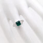 1.42ct Muzo No-Oil Colombia Emerald 0.16ct Natural Diamonds set in Platinum Ring