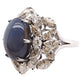 19.82ct NATURAL NOT-HEATED BURMA STAR SAPPHIRE and 4.01ct NATURAL DIAMONDS set in 18K White Gold Ring