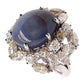 19.82ct NATURAL NOT-HEATED BURMA STAR SAPPHIRE and 4.01ct NATURAL DIAMONDS set in 18K White Gold Ring