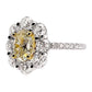 1.00ct NATURAL FANCY COLOR DIAMOND and 1.38ct NATURAL WHITE DIAMONDS set with 18K Yellow Gold & Platinum Ring