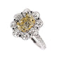 1.00ct NATURAL FANCY COLOR DIAMOND and 1.38ct NATURAL WHITE DIAMONDS set with 18K Yellow Gold & Platinum Ring