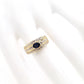 0.51ct NATURAL NOT-HEATED SAPPHIRE and 1.22ct NATURAL DIAMONDS set with 18K Yellow Gold Ring