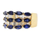 2.26ct NATURAL SAPPHIRES and 1.25ct NATURAL DIAMONDS set with 18KT Yellow Gold Ring