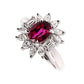 1.10ct NATURAL NOT-TREATED RUBY accented by 0.64ct NATURAL DIAMONDS set with Platinum Ring