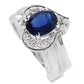 1.33ct NATURAL SAPPHIRE and 0.33ct NATURAL DIAMONDS set in Platinum Ring