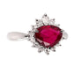 1.34ct Thai Ruby 0.34ct Natural Diamonds set in Platinum Ring - SALE