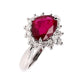 1.34ct Thai Ruby 0.34ct Natural Diamonds set in Platinum Ring - SALE