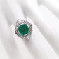 3.85ct Colombian Emerald and 0.80ct Natural Diamonds set in Platinum Ring - SALE