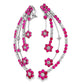 10.00ct NATURAL BURMA RUBIES and 3.60ct NATURAL DIAMONDS set with 18K White Gold Pair of Earrings