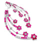 10.00ct NATURAL BURMA RUBIES and 3.60ct NATURAL DIAMONDS set with 18K White Gold Pair of Earrings