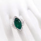 8.53ct Fine Vivid Colombia Emerald 1.49ct Natural Diamonds set with Platinum Ring - SALE