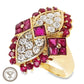 1.98ct NATURAL RUBIES and 0.65ct NATURAL DIAMONDS set with 18K Yellow Gold Ring