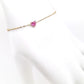 0.86ct NATURAL PINK-SAPPHIRES and 0.02ct NATURAL DIAMONDS set with 18K Yellow Gold Bracelet - SALE