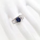 1.46ct NATURAL SAPPHIRE and 0.80ct NATURAL DIAMONDS set with Platinum Ring - SALE