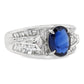 1.46ct NATURAL SAPPHIRE and 0.80ct NATURAL DIAMONDS set with Platinum Ring - SALE