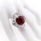 9.39ct NATURAL BURMA RUBY accented by 3.93ct NATURAL DIAMONDS set with Platinum Ring