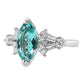 1.28ct NATURAL PARAIBA TOURMALINE and 0.55ct NATURAL DIAMONDS Ring set in Platinum - SALE