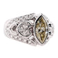 1.24ct NATURAL FANCY COLOR DIAMOND and 0.59ct NATURAL WHITE DIAMONDS set in Platinum Ring