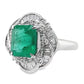 2.43ct NATURAL COLOMBIA EMERALD and 0.60ct NATURAL DIAMONDS Ring set in Platinum - SALE