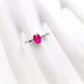 1.13ct NATURAL PINK-SAPPHIRE and 0.32ct NATURAL DIAMONDS set in Platinum Ring