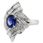 1.19ct NATURAL SAPPHIRE and 1.02ct NATURAL DIAMONDS set in Platinum Ring