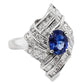 1.19ct NATURAL SAPPHIRE and 1.02ct NATURAL DIAMONDS set in Platinum Ring