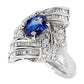 1.19ct NATURAL SAPPHIRE and 1.02ct NATURAL DIAMONDS set in Platinum Ring