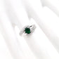 0.63ct NATURAL ZAMBIA EMERALD and 0.63ct NATURAL DIAMONDS set in Platinum Ring