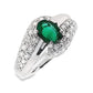 0.63ct NATURAL ZAMBIA EMERALD and 0.63ct NATURAL DIAMONDS set in Platinum Ring