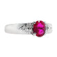 1.00ct NATURAL BURMA RUBY accented by 0.18ct NATURAL DIAMONDS set in Platinum Ring