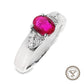 1.00ct NATURAL BURMA RUBY accented by 0.18ct NATURAL DIAMONDS set in Platinum Ring