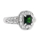 0.72ct NATURAL TSAVORITE and 0.35ct NATURAL DIAMONDS set with Platinum Ring - SALE