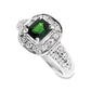 0.72ct NATURAL TSAVORITE and 0.35ct NATURAL DIAMONDS set with Platinum Ring - SALE