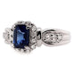 0.91ct NATURAL MADAGASCAR SAPPHIRE and 0.31ct NATURAL DIAMONDS set in Platinum Ring