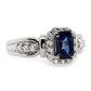 0.91ct NATURAL MADAGASCAR SAPPHIRE and 0.31ct NATURAL DIAMONDS set in Platinum Ring