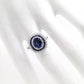 2.87ct NATURAL SAPPHIRES and 0.74ct NATURAL DIAMONDS set with 18KT White Gold Ring